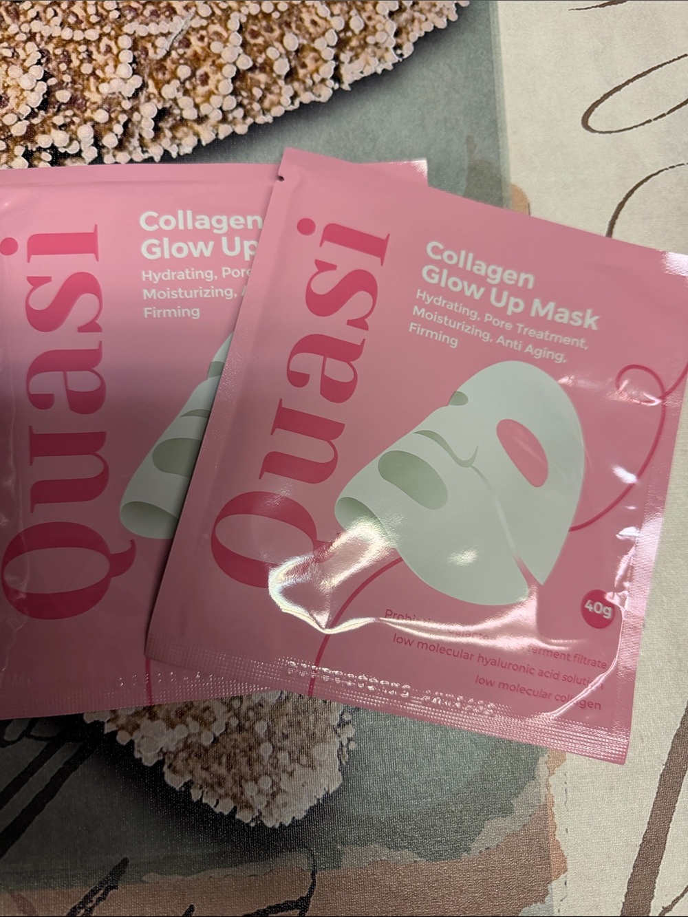 ❣️5/$25❣️Collagen 2 Glow Up Mask — Hydrating Pink Sheet Mask